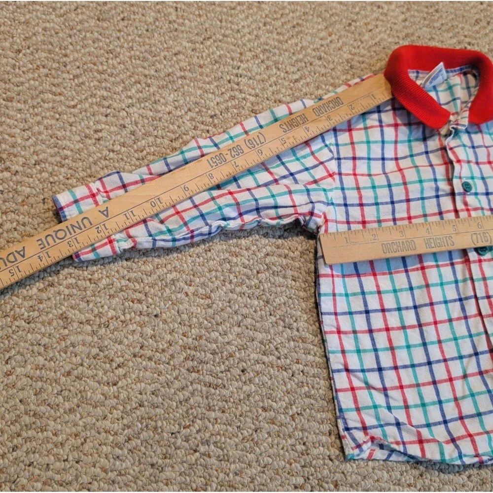 Vintage OshKosh B'Gosh Button Up Shirt 3T Collared Striped USA Cotton
